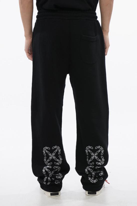 오프화이트 트레이닝/조거 팬츠 OMCH054S24FLE0021001 Black - OFF WHITE