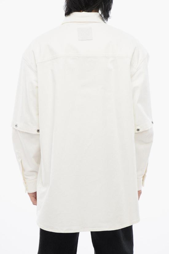  오프화이트 긴팔 셔츠 OMYD059S24 DEN001 0202 White - OFF WHITE