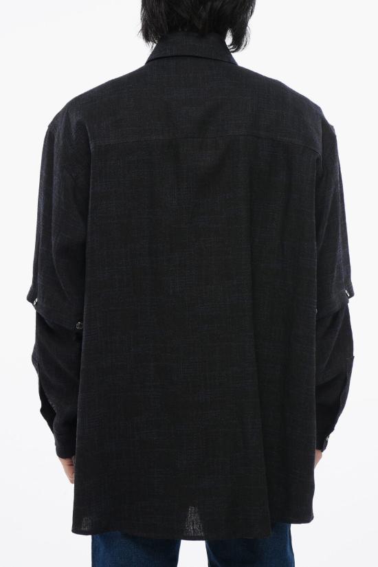  오프화이트 반팔 셔츠 OMES010S24 FAB001 4710 Blue - OFF WHITE