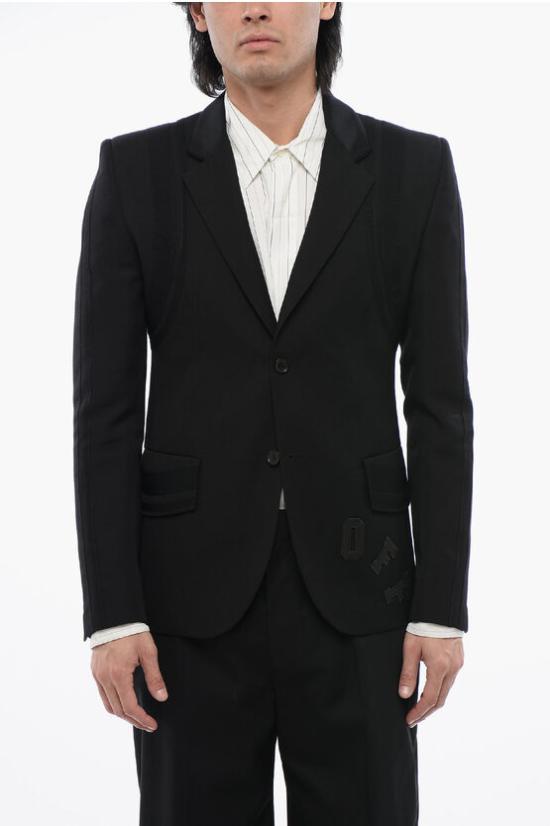  오프화이트 수트 자켓 OMEN094S24FAB0011010 Black