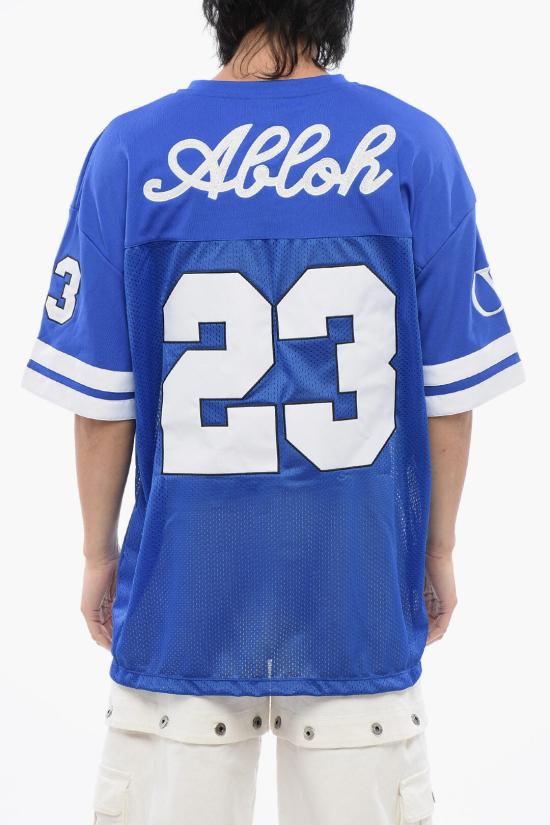  오프화이트 반팔 티셔츠 OMAA169S24JER0024601 Blue - OFF WHITE