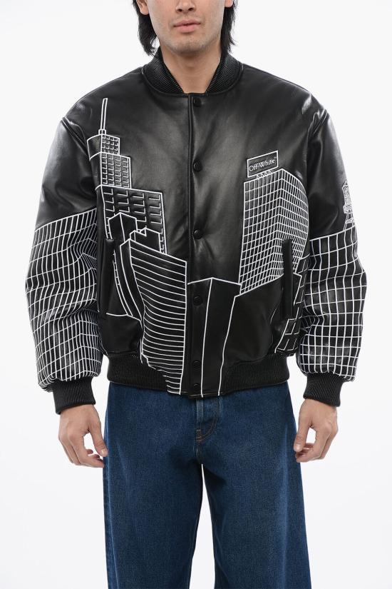  오프화이트 자켓 OMJA136S24LEA0031001 Black
