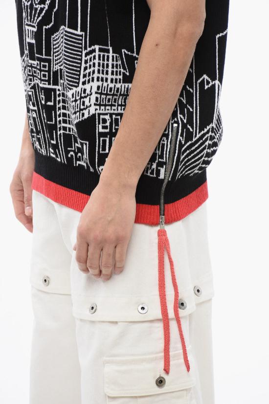  오프화이트 니트 베스트 OMHZ019S24KNI0011001 Black - OFF WHITE