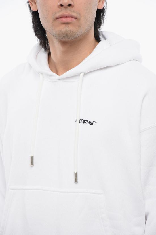  오프화이트 후드 티셔츠 OMBB085S24FLE0010110 - OFF WHITE