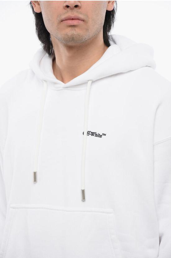  오프화이트 후드 티셔츠 OMBB085S24FLE0010110 - OFF WHITE