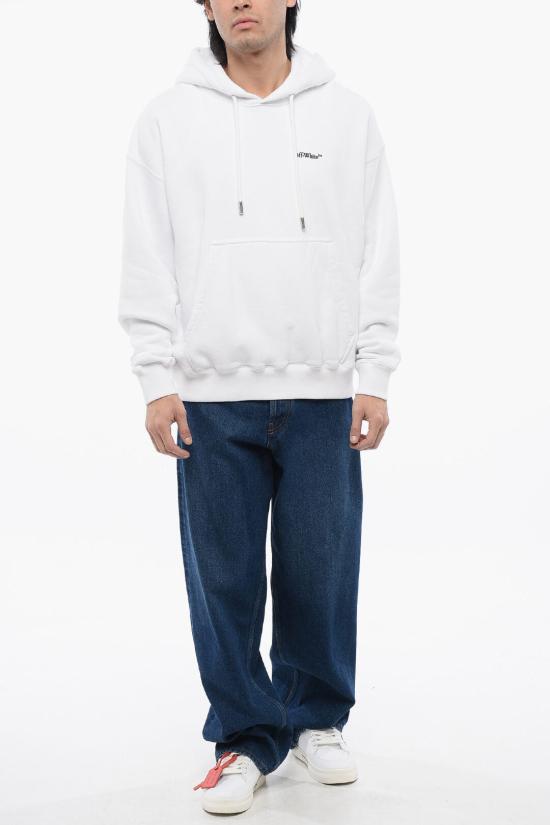  오프화이트 후드 티셔츠 OMBB085S24FLE0010110 - OFF WHITE