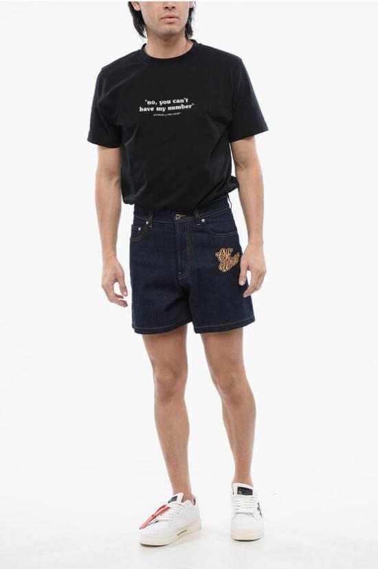  오프화이트 숏팬츠 OMYC022S24DEN0024522 Blue - OFF WHITE