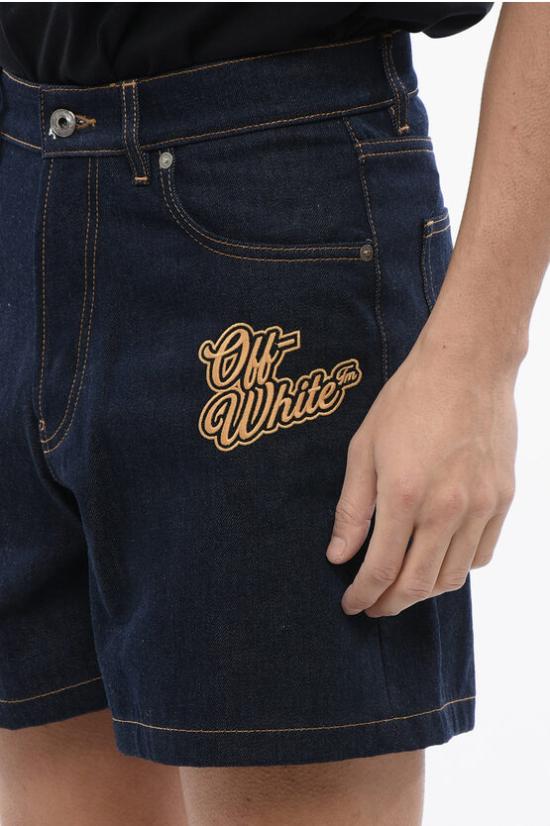  오프화이트 숏팬츠 OMYC022S24DEN0024522 Blue - OFF WHITE
