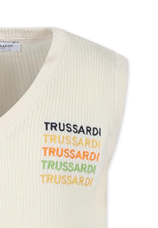 25SS [키즈] 트루사르디 니트 베스트 TBP25144GL BUTTER IVORY - TRUSSARDI