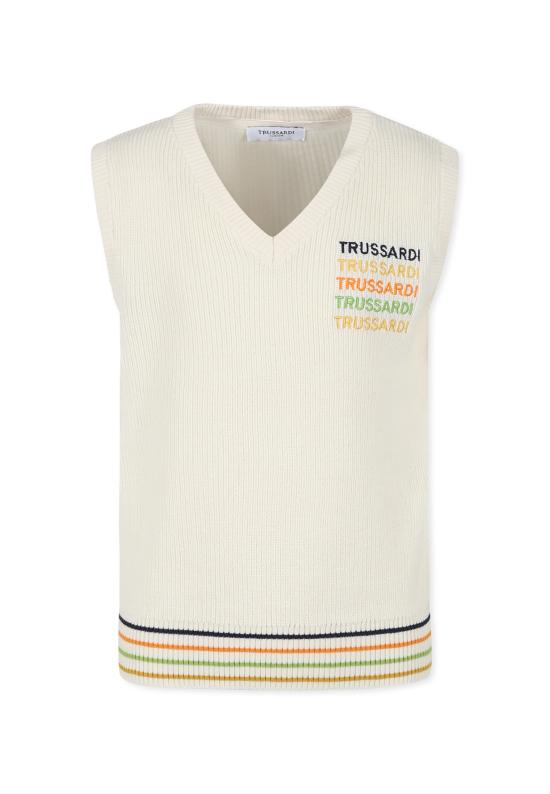 25SS [키즈] 트루사르디 니트 베스트 TBP25144GL BUTTER IVORY