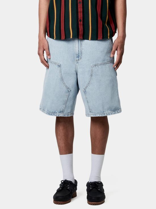 25SS 칼하트 WIP 데님 숏팬츠 I034867 01 A3 Blue heavy stone washed - CARHARTT WIP