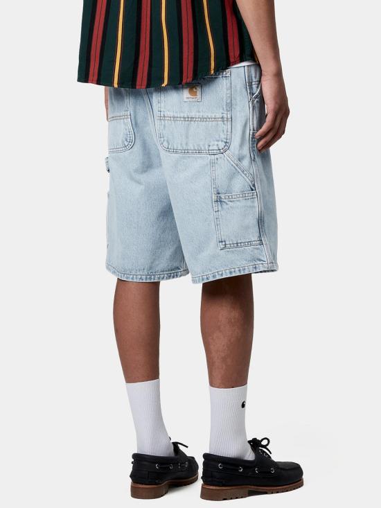 25SS 칼하트 WIP 데님 숏팬츠 I034867 01 A3 Blue heavy stone washed - CARHARTT WIP
