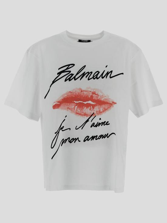 25SS 발망 반팔 티셔츠 EF1EG110GE45 GQV BLANC NOIR ROUGE