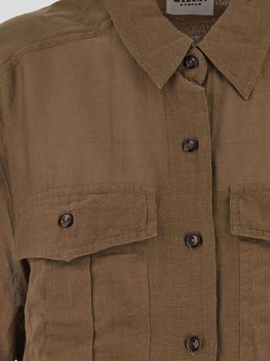25SS 이자벨마랑에뚜왈 셔츠 CH0131FD B3J04E67KI Khaki - ISABEL MARANT ETOILE