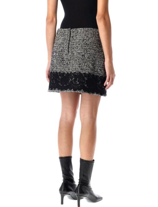 24FW 돌체앤가바나 숏 스커트 24AF4CXZTFMMHC S8030 BLACK MELANGE - DOLCE & GABBANA