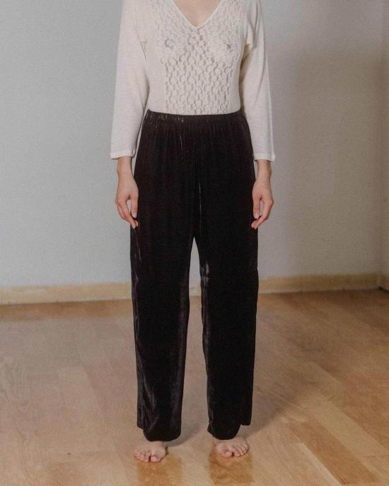  베이스레인지 스트레이트 팬츠 베이스렌지 올린  블랙 - BASERANGE