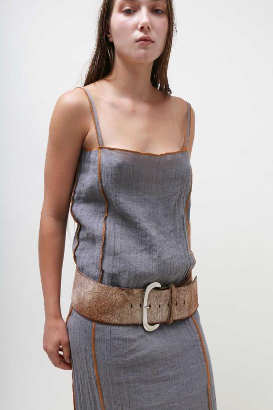  베이스레인지 숏 원피스 Baserange Shok 슬립 드레스 그레이 - BASERANGE