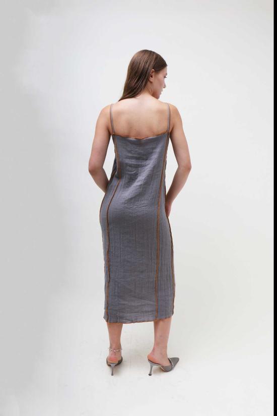  베이스레인지 숏 원피스 Baserange Shok 슬립 드레스 그레이 - BASERANGE