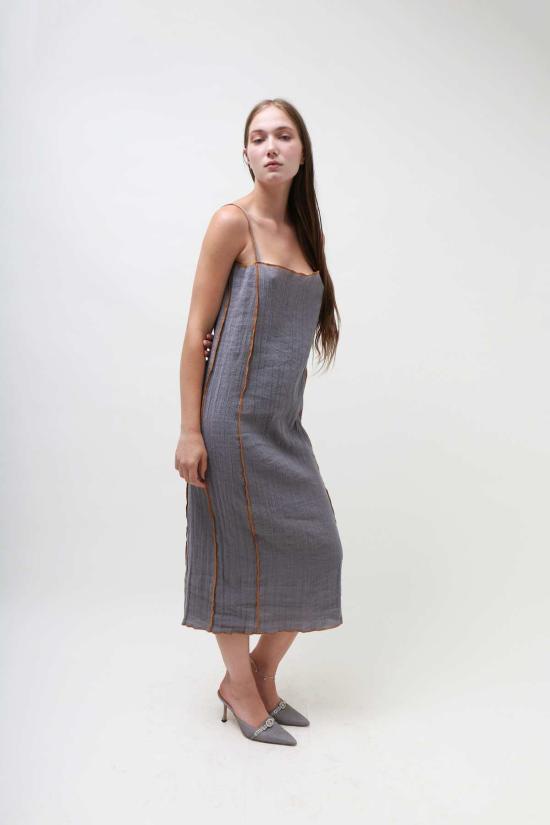  베이스레인지 숏 원피스 Baserange Shok 슬립 드레스 그레이 - BASERANGE