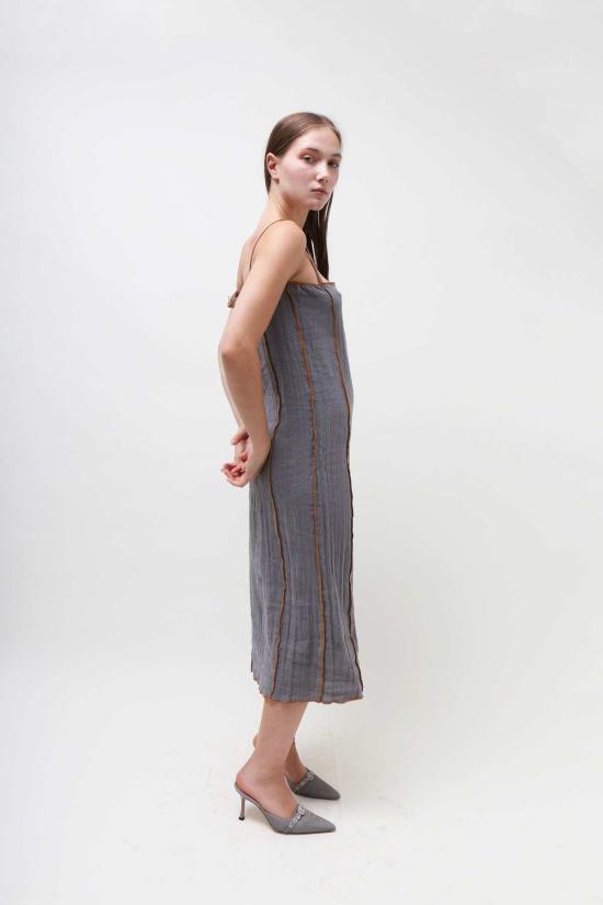  베이스레인지 숏 원피스 Baserange Shok 슬립 드레스 그레이 - BASERANGE