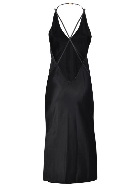 24FW 생로랑 미디 원피스 797614 Y001W1000 Black - SAINT LAURENT