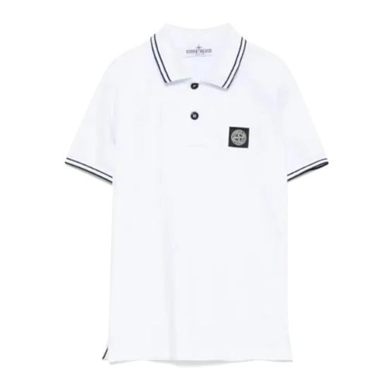  [키즈] 스톤 아일랜드 주니어 컴패스 배지 폴로 셔츠 K1S162200001S0018 V1001 BIANCO