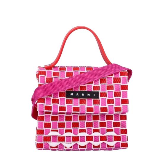 25SS [키즈] 마르니 숄더백 M01481M00IW 0MC69 PK RD WHT BRD