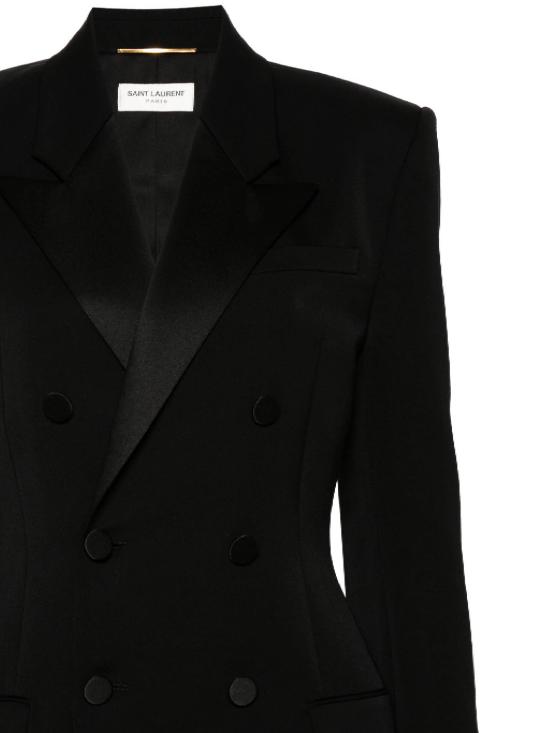 24FW 생로랑 미디 원피스 796879 Y7E631000 Black - SAINT LAURENT