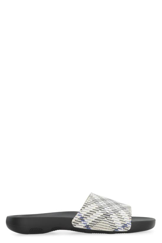 25SS 버버리 체크 다이브 슬라이드  8102419165001 B9629 Black