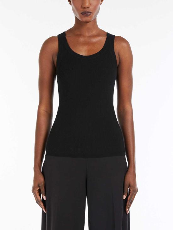  막스마라 민소매 티셔츠 2511361021600ELIADI008 Black - MAX MARA