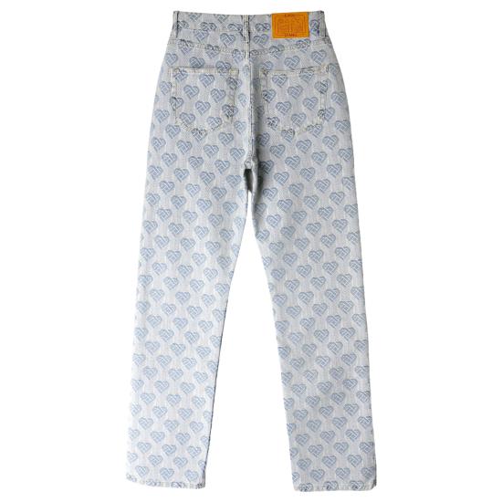  카사블랑카 데님 팬츠 CSBW241MRDE025BL WASHED HEART DOM - CASABLANCA