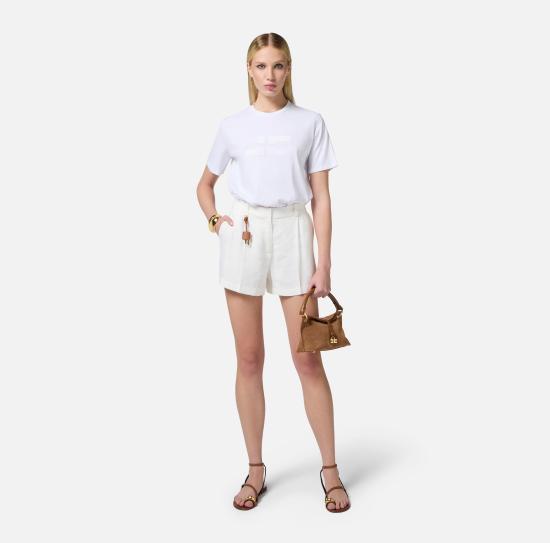 25SS 엘리자베타프랜치 스웨터 MA00251E2 270 Gesso - ELISABETTA FRANCHI
