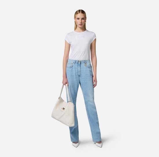 25SS 엘리자베타프랜치 스웨터 MA00451E2 270 Gesso - ELISABETTA FRANCHI