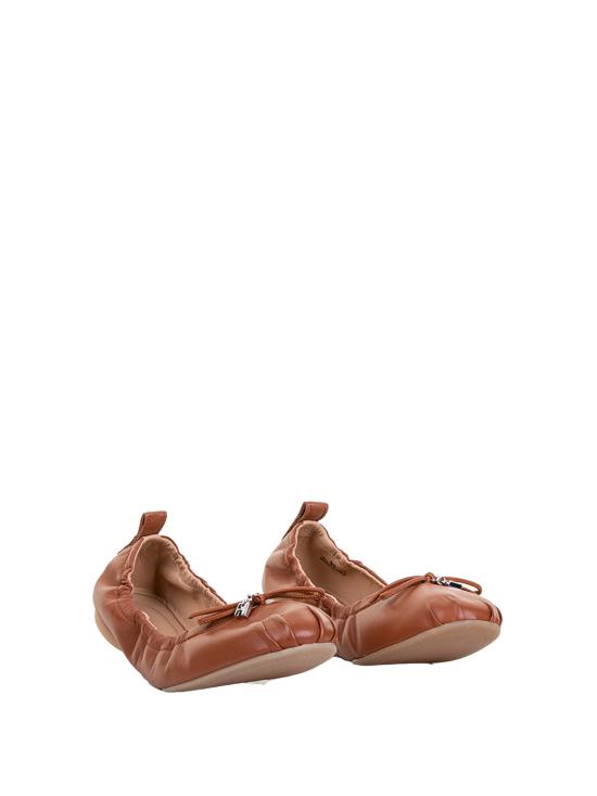 25SS 호간 플랫 슈즈 HXW6840PF80 QZBS003 CUOIO SCURO - HOGAN