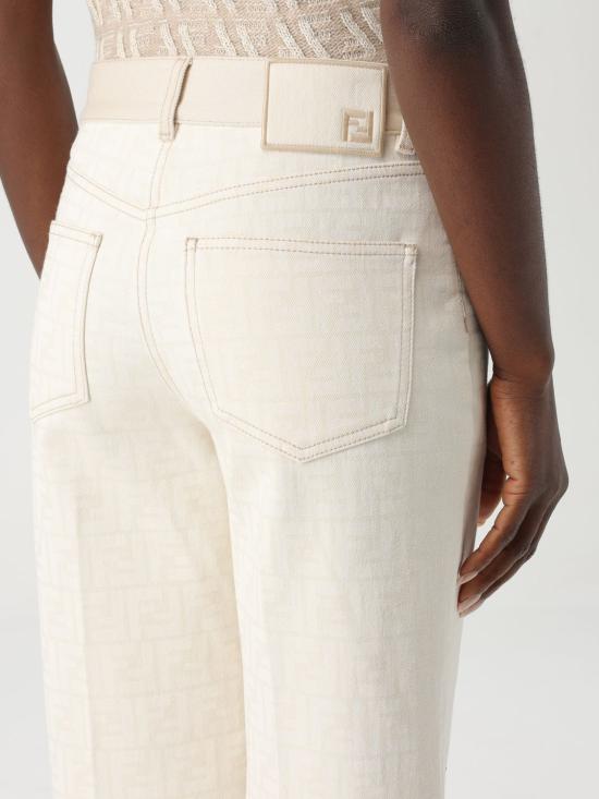 25SS 펜디 데님 팬츠 FLP855AT21 F08QQ White - FENDI