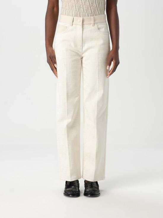 25SS 펜디 데님 팬츠 FLP855AT21 F08QQ White