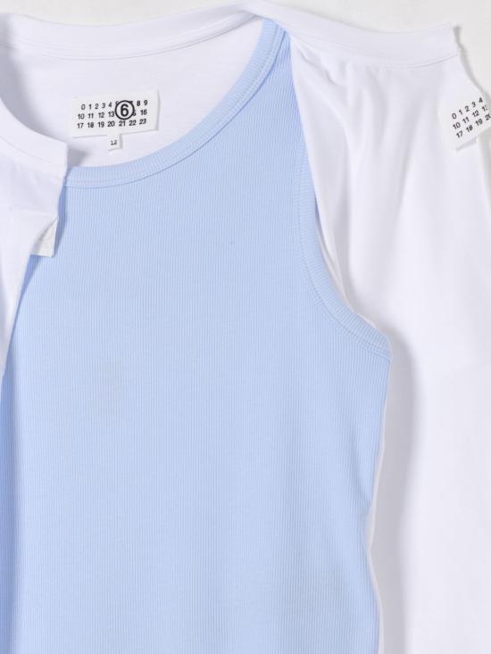 25SS [키즈] MM6 메종마르지엘라 티셔츠 M60773MM04I M6C01 White - MM6 MAISON MARGIELA