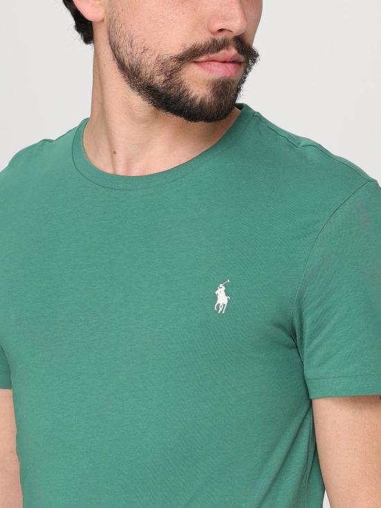25FW 폴로 랄프로렌 포니로고 자수 반팔 티셔츠 710671438 422 Green - POLO RALPH LAUREN