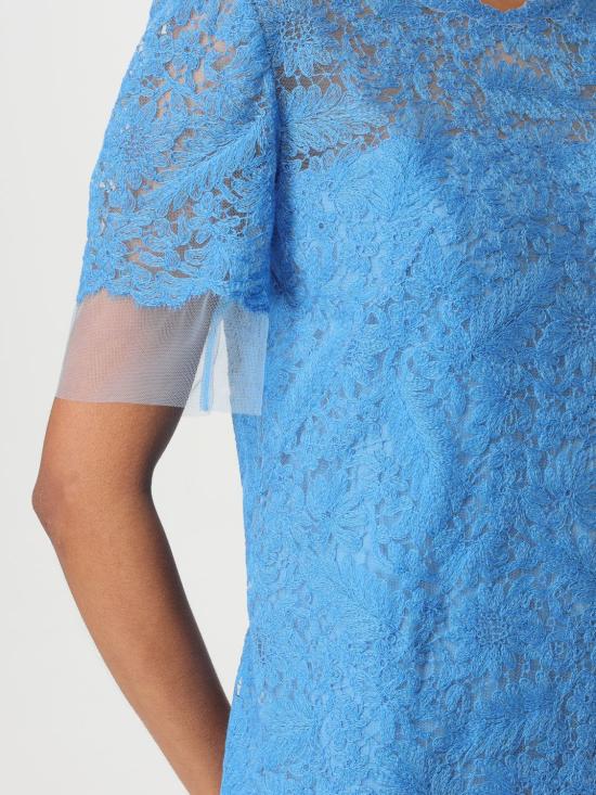 25SS 에르마노 설비노 미디 원피스 D462Q338OEX 84141 Gnawed Blue - ERMANNO SCERVINO