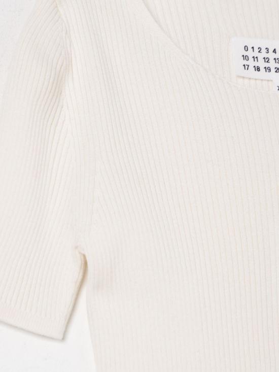 25SS [키즈] MM6 메종마르지엘라 탑 M60785MM05B M6101 Ivory - MM6 MAISON MARGIELA