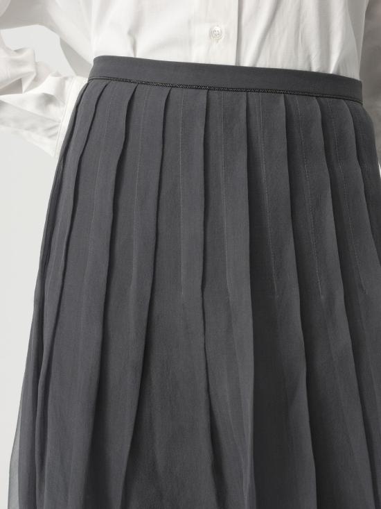 25SS 브루넬로 쿠치넬리 스커트 MF940G3375 C079 Grey - BRUNELLO CUCINELLI
