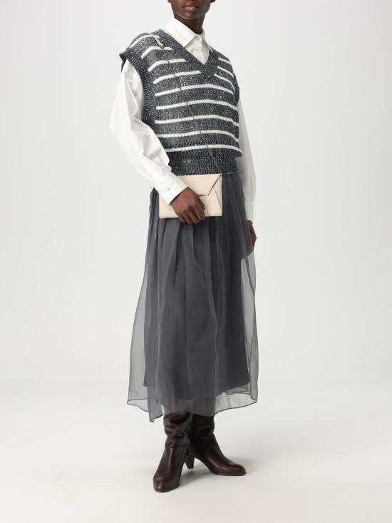 25SS 브루넬로 쿠치넬리 스커트 MF940G3375 C079 Grey - BRUNELLO CUCINELLI