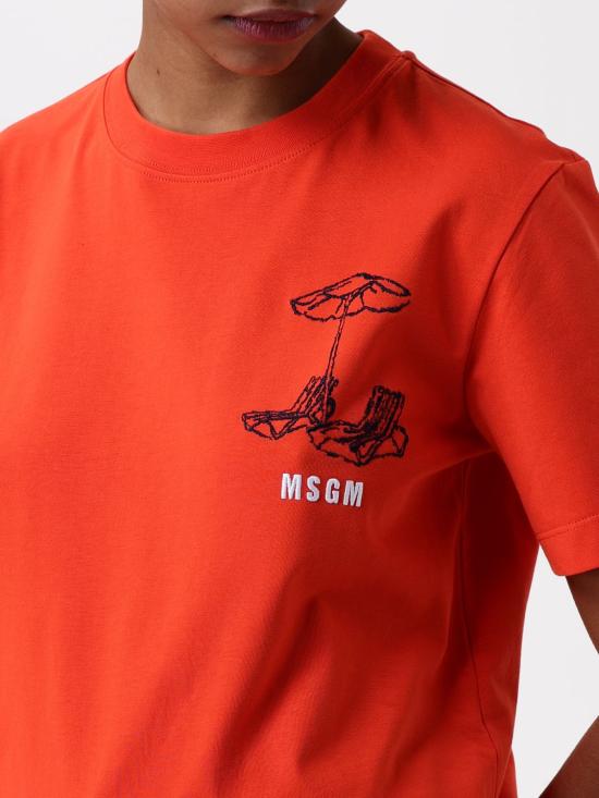 25SS 엠에스지엠 반팔 티셔츠 3841MDM146257002 17 Red - MSGM