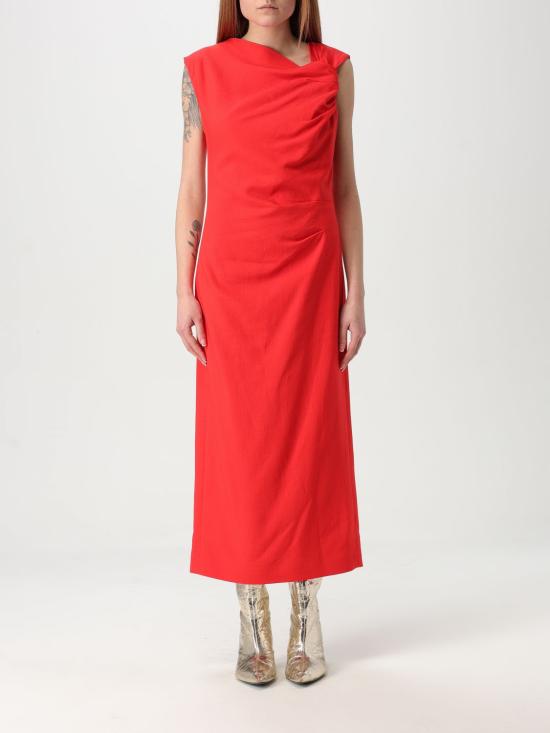 25FW 엠에스지엠 미디 원피스 3841MDA37257106 18 Red