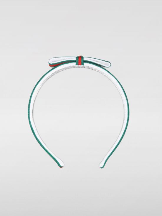 25FW [키즈] 구찌 헤어 액세서리 8143393HA7I 9066 White - GUCCI