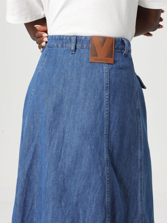 25FW 발렌티노 가라바니 데님 스커트 6B3DD18L94C 558 Blue - VALENTINO GARAVANI