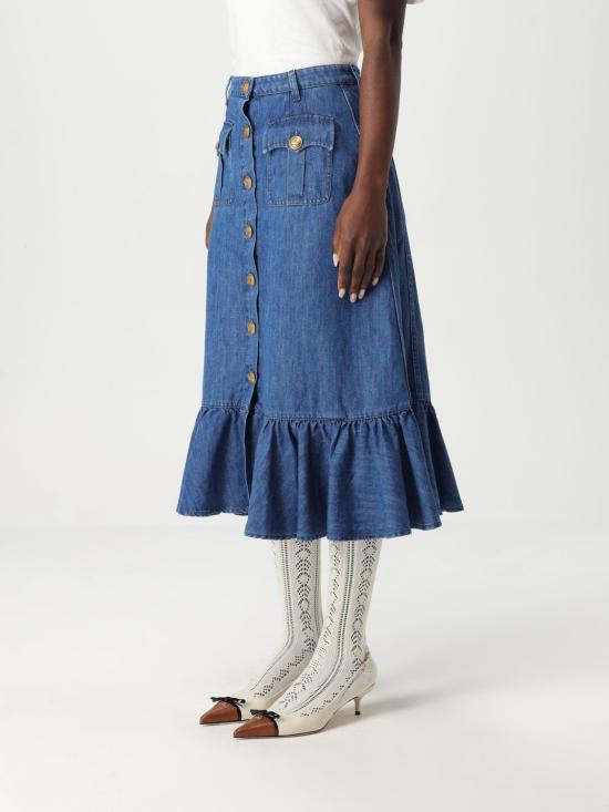 25FW 발렌티노 가라바니 데님 스커트 6B3DD18L94C 558 Blue - VALENTINO GARAVANI