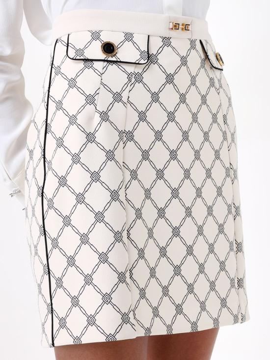 25SS 엘리자베타프랜치 숏 스커트 GOS03 E84 Butter - ELISABETTA FRANCHI