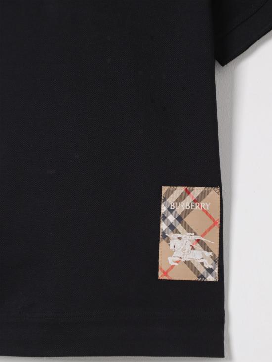 25FW [키즈] 버버리 폴로 셔츠 8105079 A1189 Black - BURBERRY