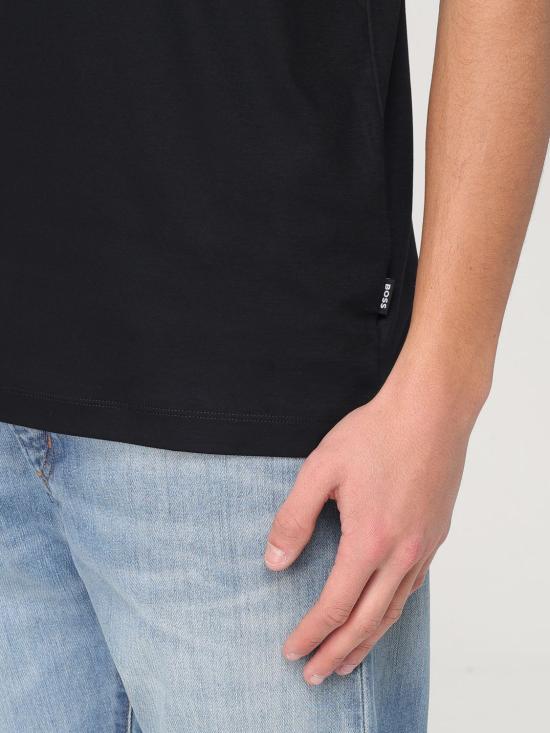 25FW 보스 반팔 티셔츠 50523931 001 Black - BOSS